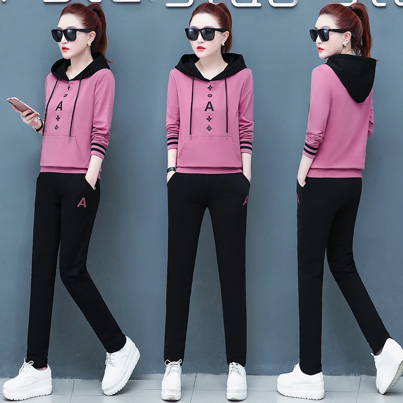 

hoodies women autumn clothes women korean fashion clothing long sleeve outfit two piece pants set women fall clothes for 2020