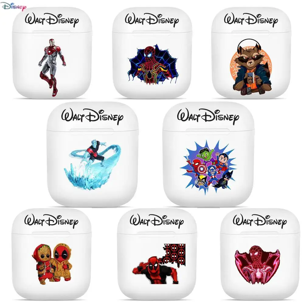 

2021 Disney's new Marvel Iron Man Cases For Apple Airpods 1/2 Protective Bluetooth Wireless Earphone Cover For case