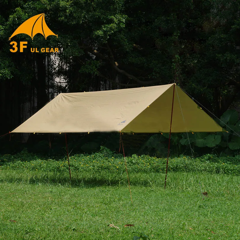 Khaki 3F UL gear 210T тент из тафты брезент солнцезащитный навес для сада гамак кемпинг тент навес пляж путешествия Туризм - Цвет: Khaki