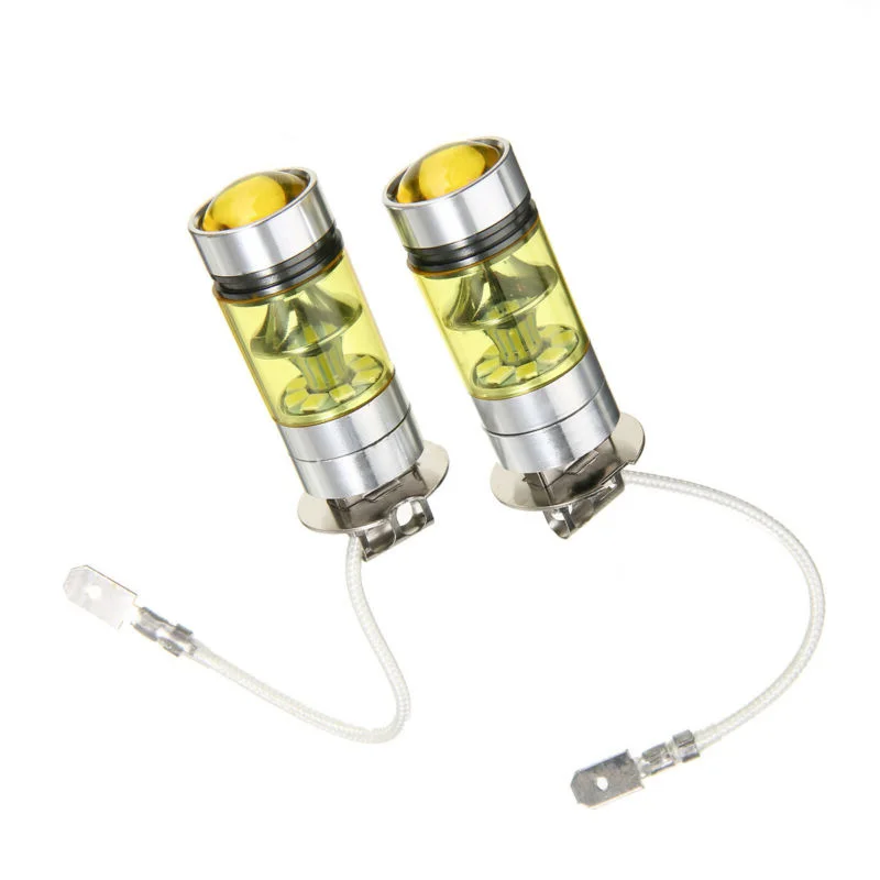 

2pcs LED Lights 100W Fog lamps Taillight 2828SMD Car 12-24V Aluminum Alloy