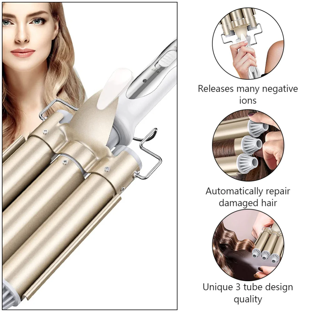 

1Pc Electric Hair Curler Household Hair Roller Heated Hair Waver (US Plug)