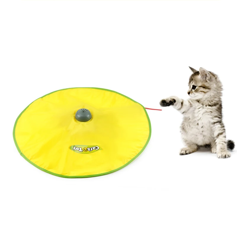 

Pet Cat Toy Electric Rotating Dog Cat Toys Turntable Electric Plastic Pet Cat Amusement Toys Simulation Mouse Tail DC120