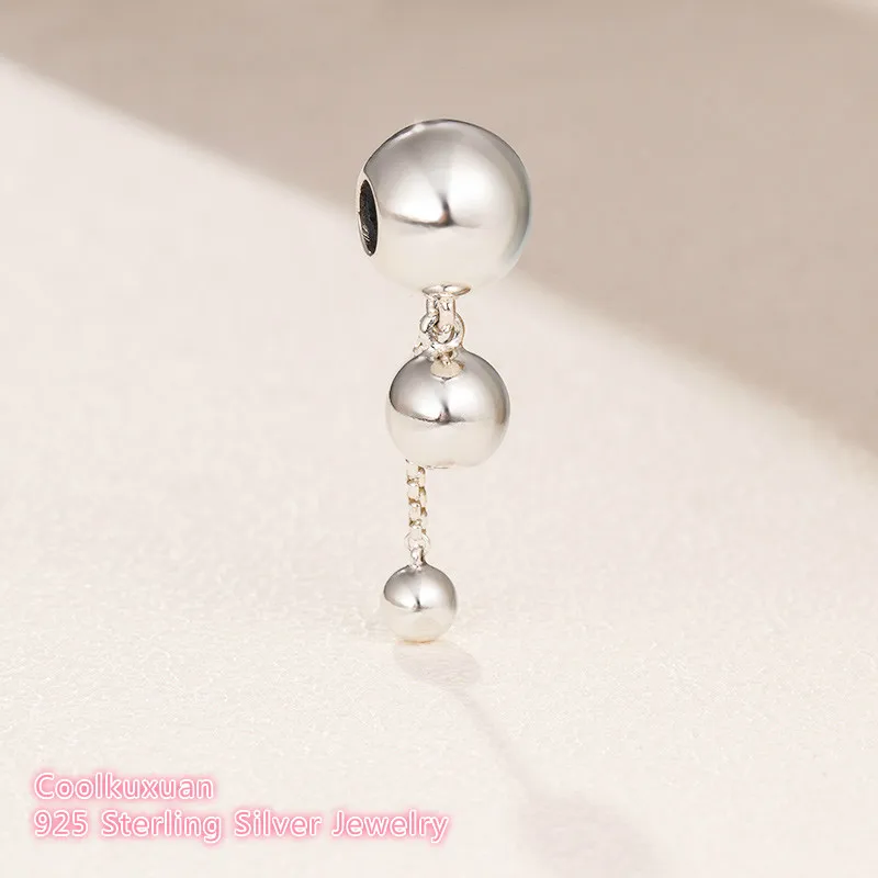 Зима 100% стерлинговое серебро 925 пробы бусины висячие подходят для оригинального