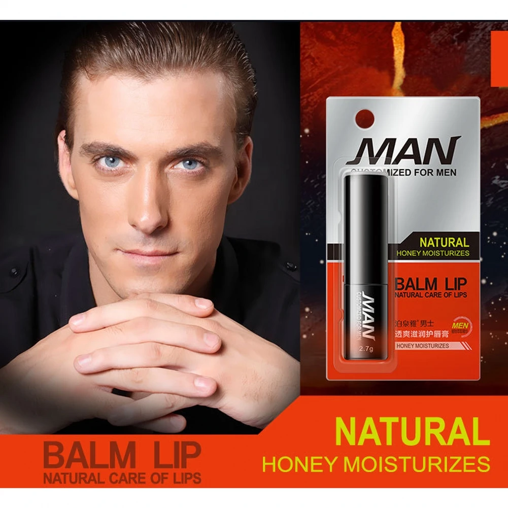 1 шт. мужской бальзам для губ увлажняющий антивысыхающий бесцветный Zhiwu косметика