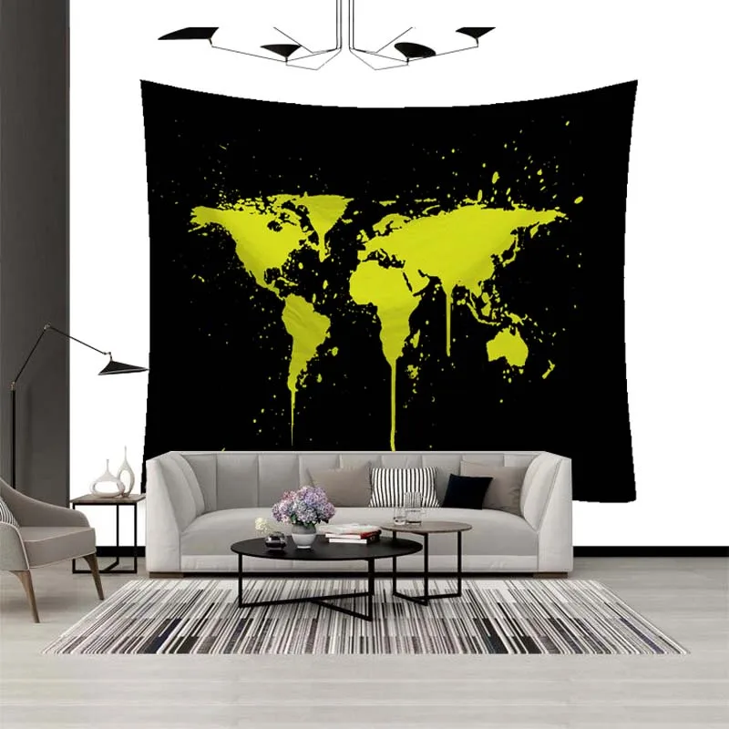 Карта мира настенный гобелен настенная Мандала/Psychedelic/Trippy/Таро гобелен настенная декоративная ткань на заказ комната искусство Мандала одеяло
