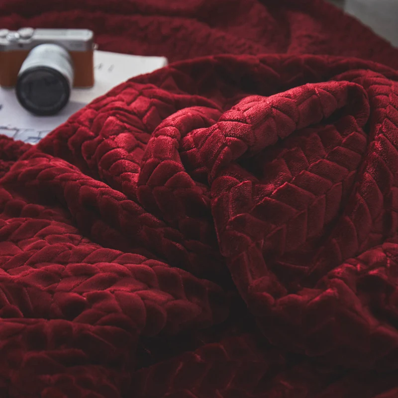 Супермягкое теплое зимнее постельное белье однотонные фланелевые одеяла из