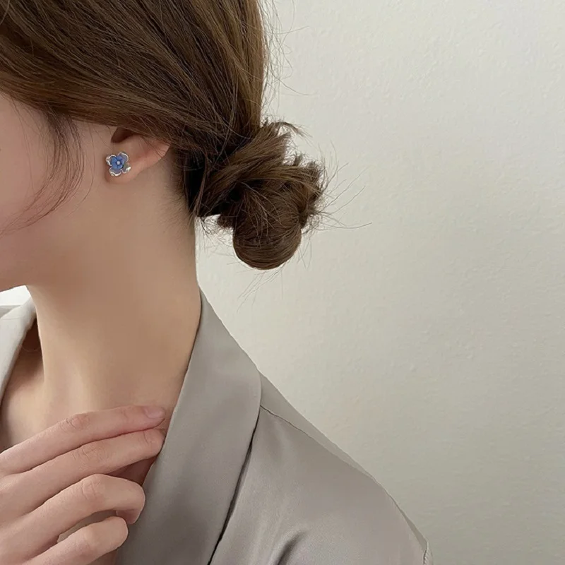 Весенние женские серьги ZHUMA с цветами 2021 простым дизайном