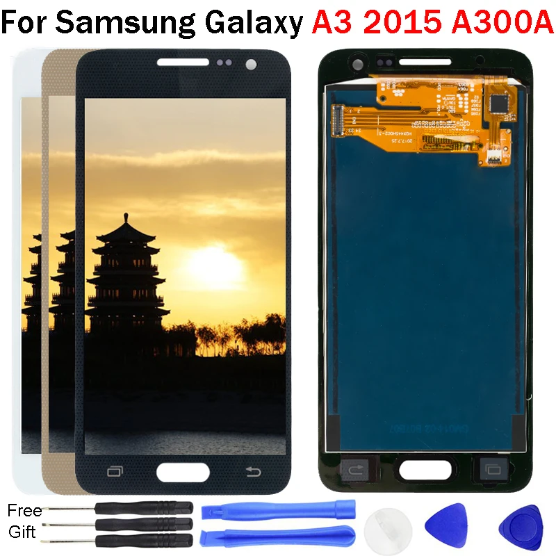 Для Samsung Galaxy A3 2015 LCD A300 A300F A300H дисплей сенсорный экран дигитайзер ЖК сменная сборка
