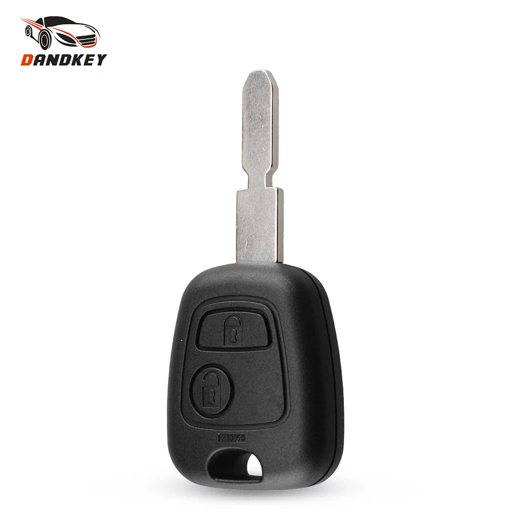

Dandkey оболочки брелок 2 Кнопка заменитель для Peugeot 106 107 207 307 407 206 306 406 чехол для дистанционного ключа от машины Uncut NE78 лезвие