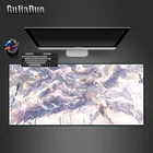 Большой белый коврик для мыши в стиле аниме 40X90 с ангелом, игровой компьютерный коврик, игровые аксессуары для Hoom, коврик для мыши в стиле кавайных комиксов, резиновый Настольный коврик, коврик