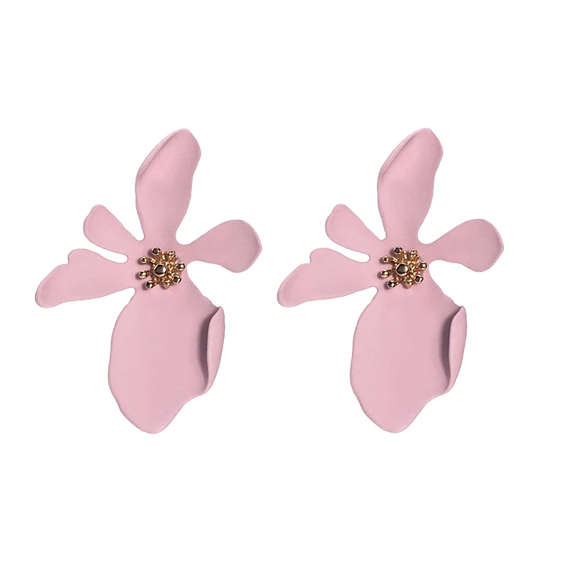 Женские серьги-гвоздики с большими цветами элегантные милые серьги в Корейском