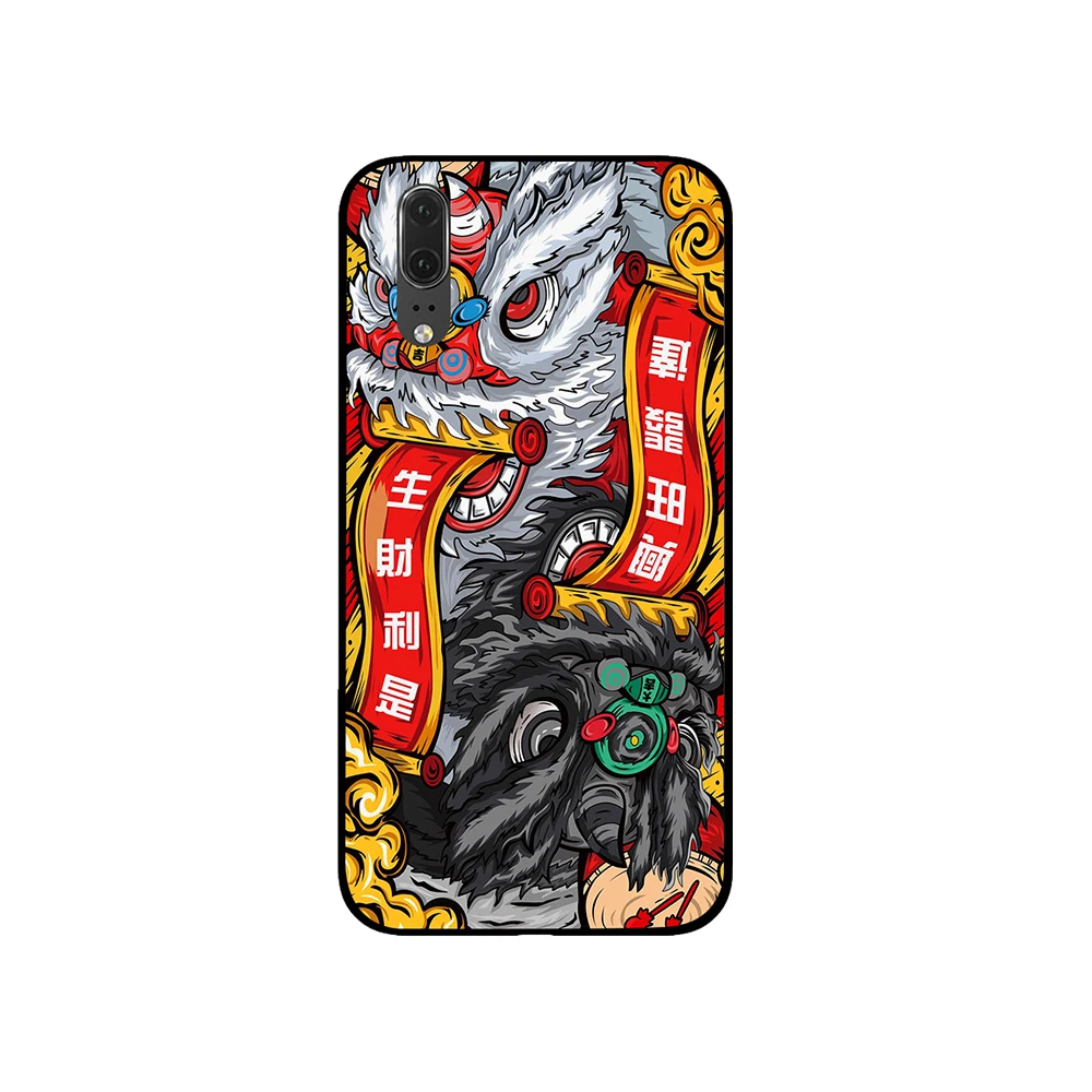 Китайские новогодние картины для Huawei Honor V9 V10 8 9 10 8X 5A 7A 5X Play Lite TPU чехлы телефонов |