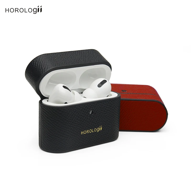 Horologii бесплатно Пользовательское имя защитный для AirPods Pro Чехол наушников кожаный