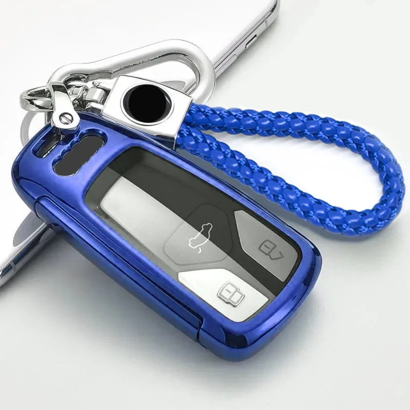 

TPU Car Key Cover Case Key Covers For AUDI A4 B9 Q5 Q7 TT TTS 8S 2016 2017 smart remote Car Styling Protect