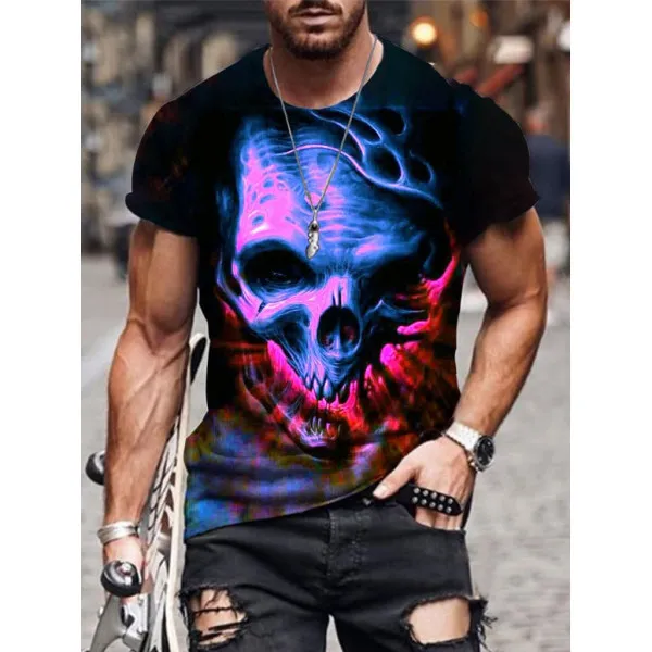 

Men's T-shirt 2021 summer best-selling new casual round neck short-sleeved digital printing fashion all-match shirt