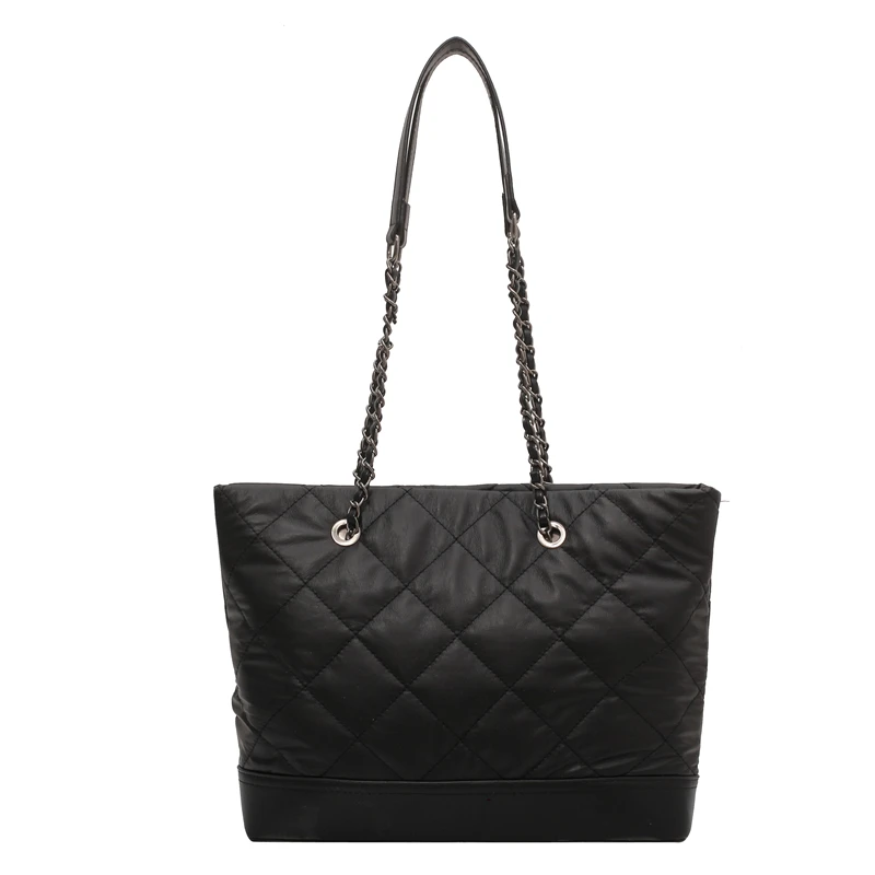 Повседневная нейлоновая сумка через плечо с короткими ручками Женская Стеганая