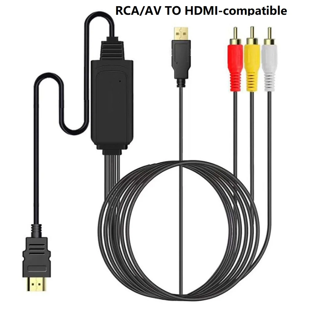 

Переходник с AV на HDMI-совместимый переходник с HDMI-совместимый на Av или Rca Конверсионный кабель 1080p HDMI-совместимый с Av-переходником