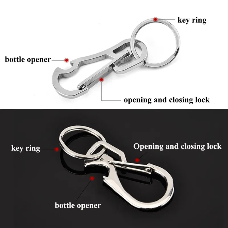 Креативный быстросъемный карабин из титанового сплава для ключей на открытом