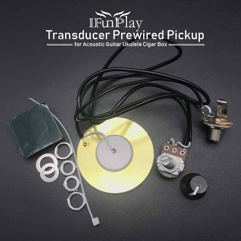Звукосниматель гитары пьезо преобразователь предварительный проводной