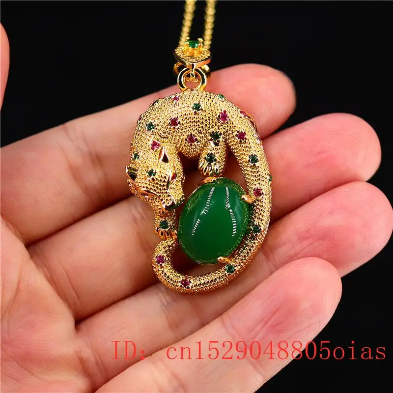 Нефритовая подвеска с леопардом натуральный амулет серебро 925 пробы китайская