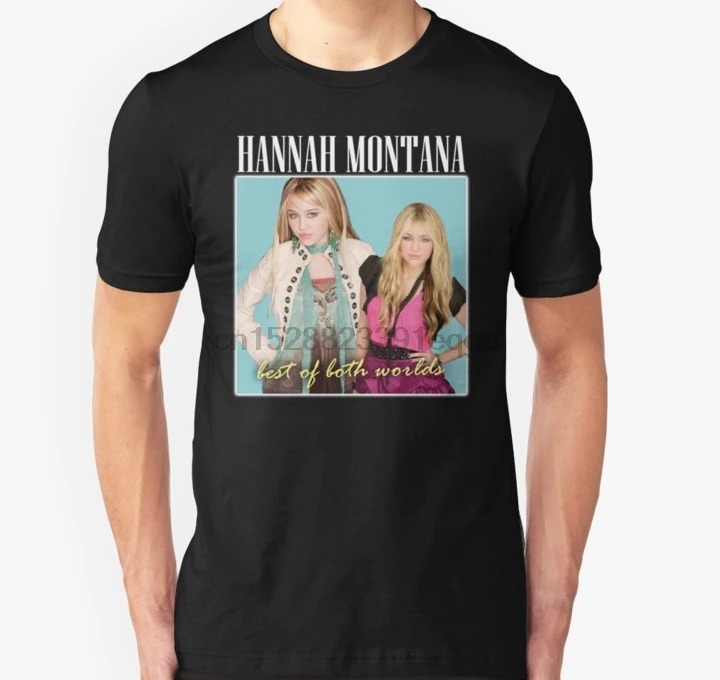 Мужская рубашка с коротким рукавом Футболка Ханна Монтана 90 вдохновенный дизайн