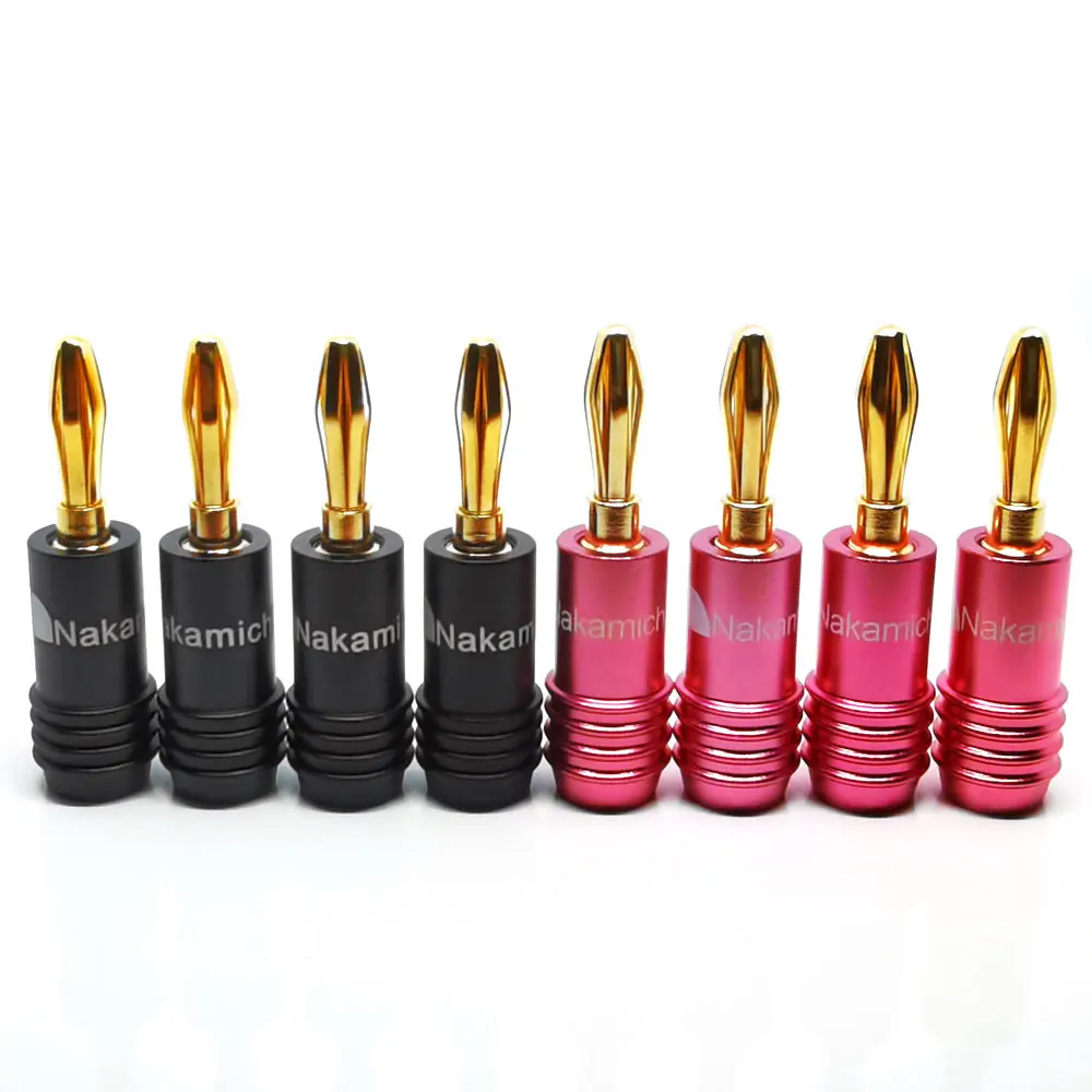 8PCS 24K Gold Plated Banana Plug Connectors Nakamichi 4mm Adapter Wire Connector For Musical HiFi Audio | Электроника
