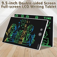 9 5inch portable double sided lcd writing tablet colorful electronic doodle graffit drawing board memo pads for boys girls