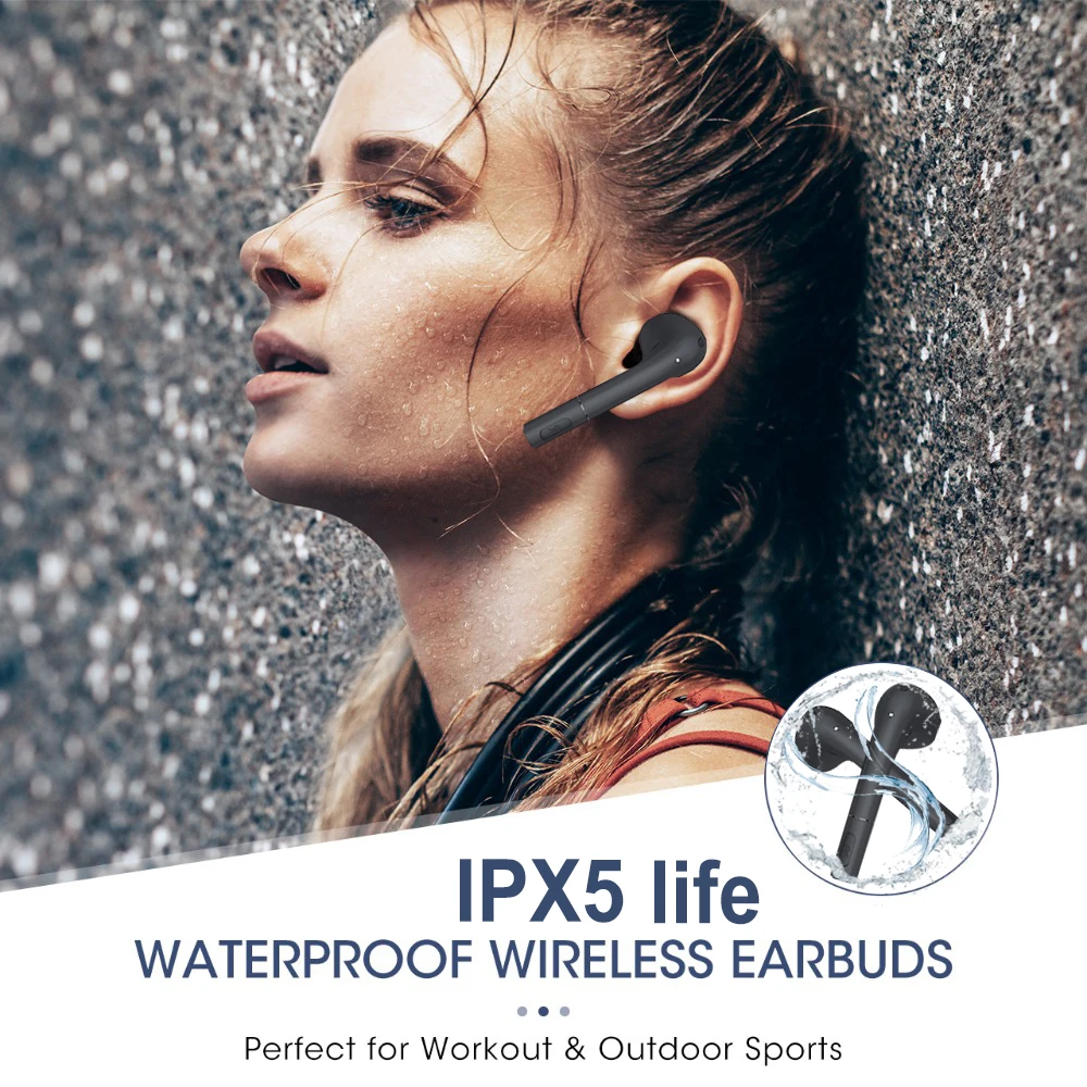 TWS беспроводной Bluetooth 5,0 футляр для наушников спортивные сенсорные наушники настоящие HIFI наушники 6D HD стерео наушники с микрофоном PK T5 QS1 GT1