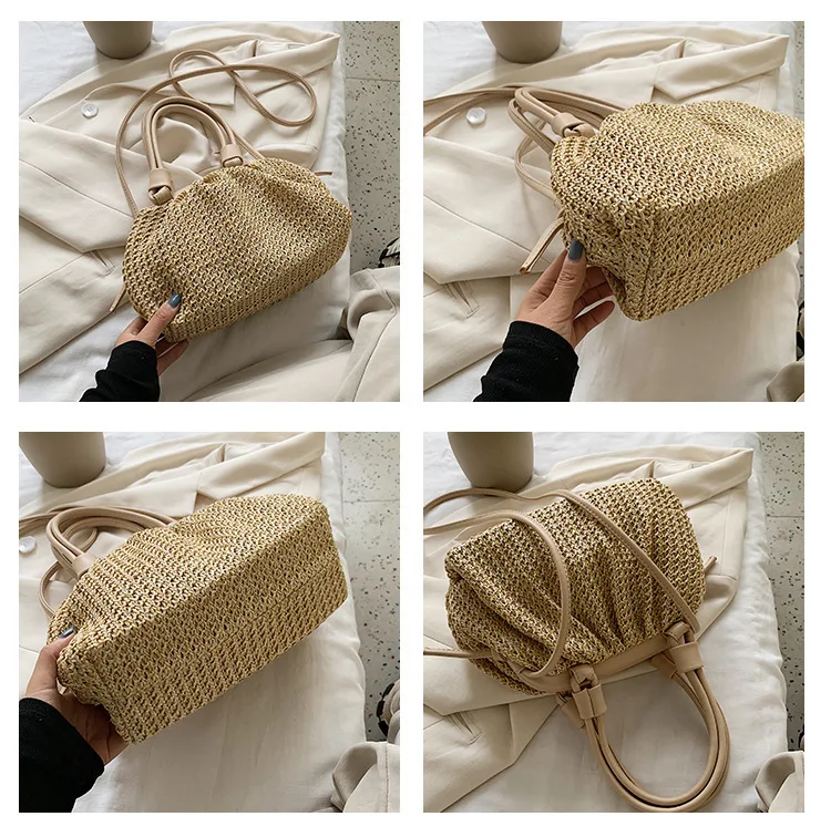 DIGERUI соломы тканые облако сумки для женщин 2021 модная летняя одежда в руку на плечо