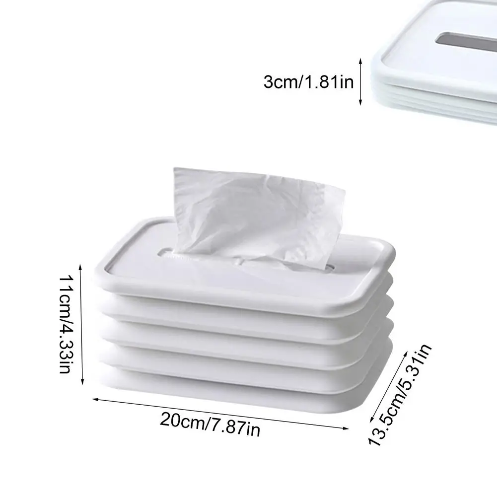 

Silicone Folding Car Tissue Holder Restaurant Coffee Table Living Room Desktop Household Tissue Box Silicone Elastic Lifting