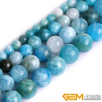 natural stone blue hemimorphite round loose spacer beads for jewelry making strand 15diy bracelet necklace jewelry making beads