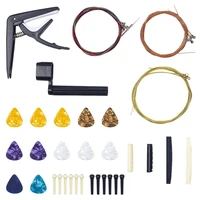 guitar accessories kit including acoustic guitar strings capo tuner picks string winder guitar saddle nut bridge pins