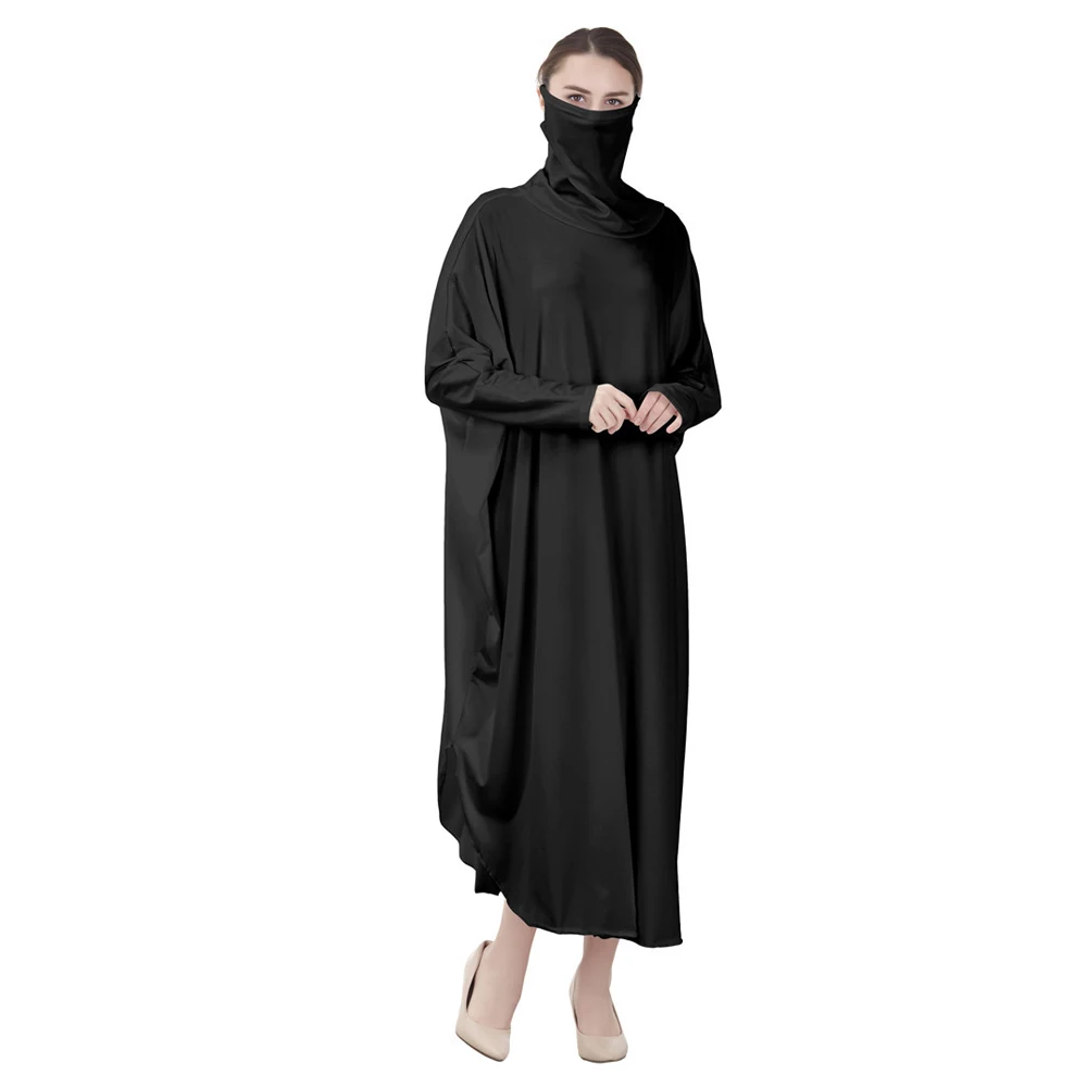Мусульманские женщины Бурка химар вуаль Niqab Макси абайя для молитв платье халат