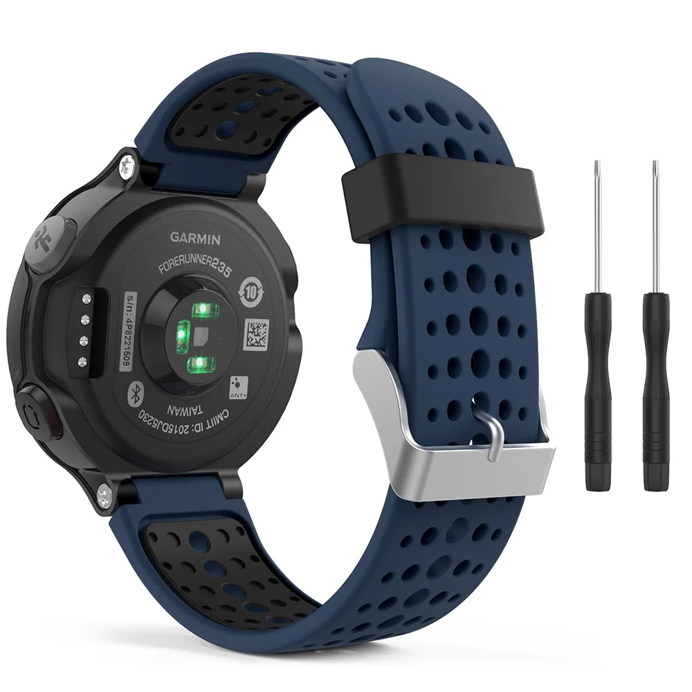 Цветной спортивный ремешок для часов Garmin Forerunner сменный силиконовый