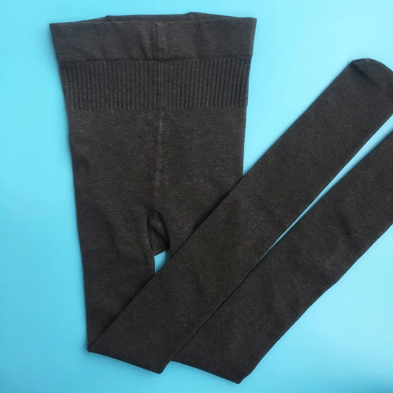 Осенняя одежда хлопковые трикотажные колготки женские нижние длинные чулки для