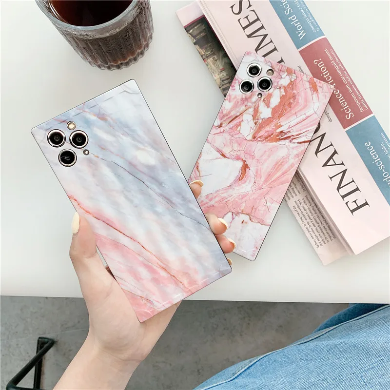 Модный коралловый красный мраморный текстурный чехол для телефона iphone 11 Pro Max 7 8