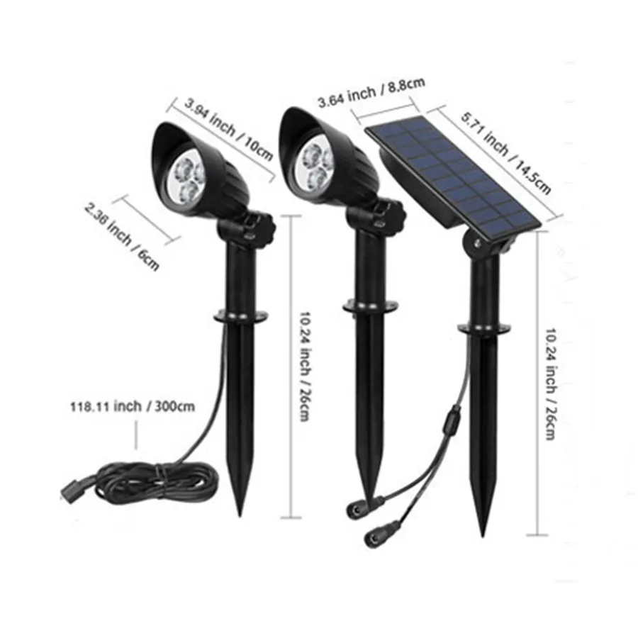 Уличный садовый Светодиодный точечный светильник Thrisdar регулируемая солнечная