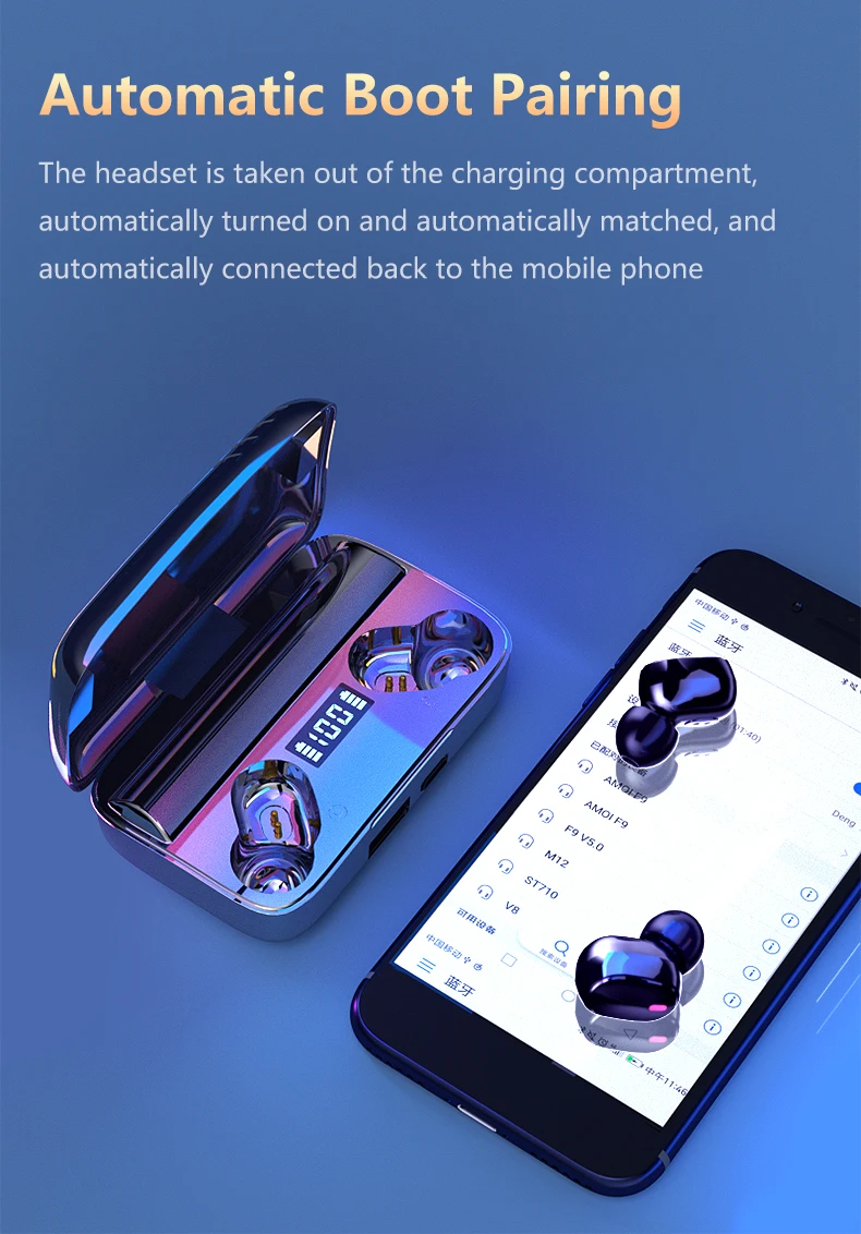 Портативные беспроводные наушники Bluetooth 5 0 стерео спортивные наушники-вкладыши