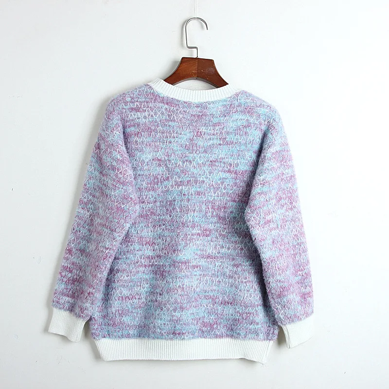 Пушистый свитер в Корейском стиле на осень и зиму джемпер вязаные свитера