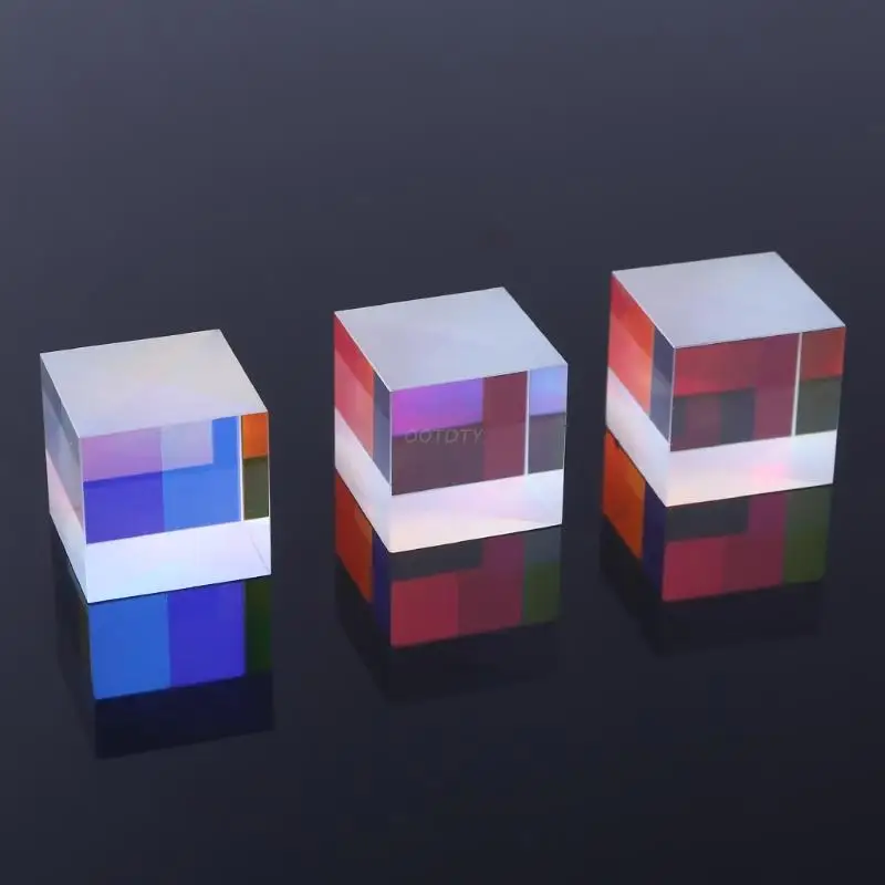 OOTDTY красочный комбайнер разделитель крест дихроический куб RGB Призма Оптическое