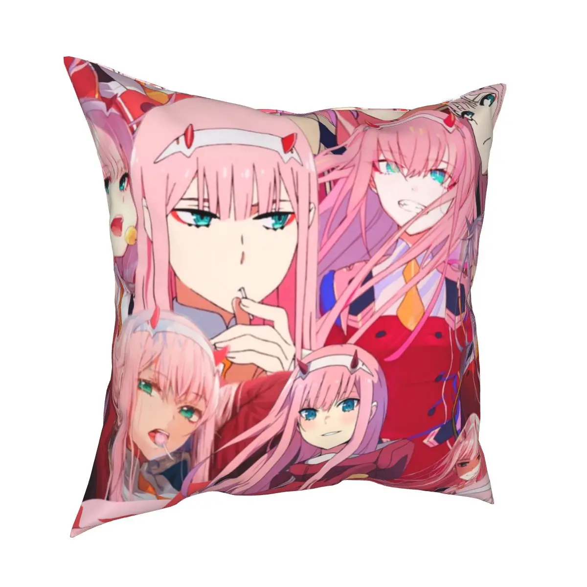 Zero Two коллаж Подушка Чехол для дома любимый в Franxx аниме девушка вайфу подушка
