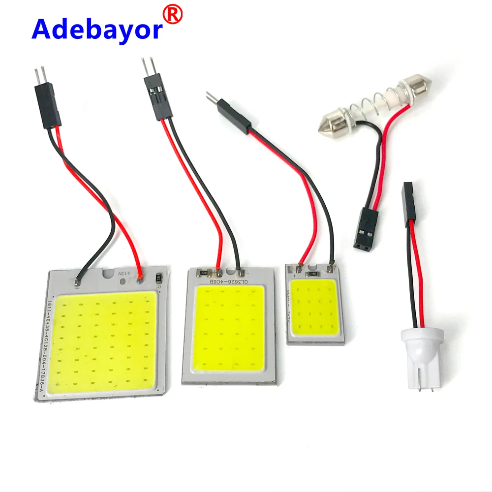 Светодиодная автомобильная лампа T10 C5W Cob 24 36 48SMD для чтения светодиодная