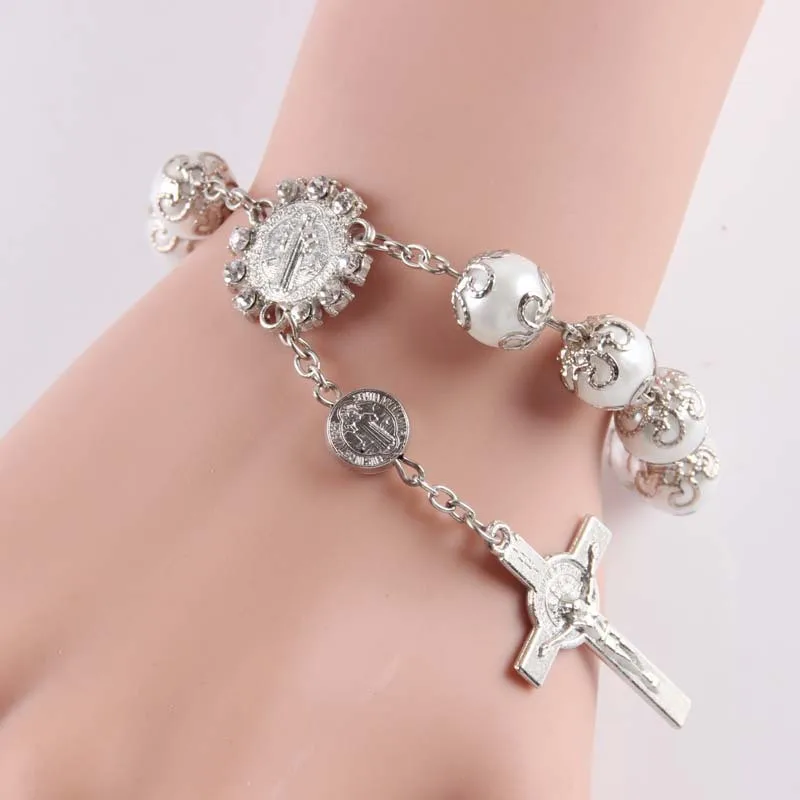 Крест из бисера крест Розария святое сердце Марии гвадалапа милость Иисус иконы