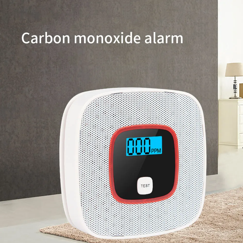 

LCD CO Sensor Work Alone Intelligent Voice Independent Carbon Monoxide Poisoning Warning Alarm Detector For Home Safety