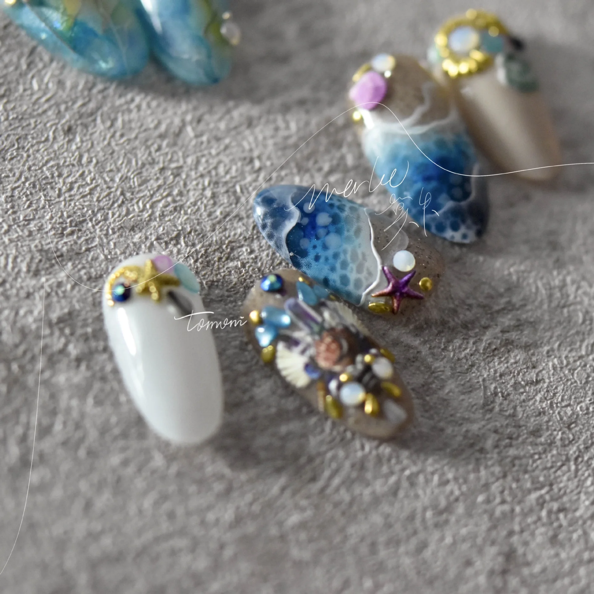 

Новые высококачественные ремесленные наклейки для ногтей в форме белых волн 3D наклейки 5D трехмерные рельефные наклейки для ногтей