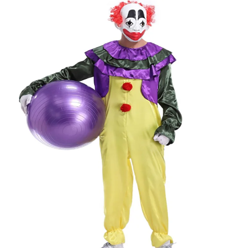 Новинка 2019 мужской костюм для косплея на Хэллоуин клоуна цирковой маг Забавный