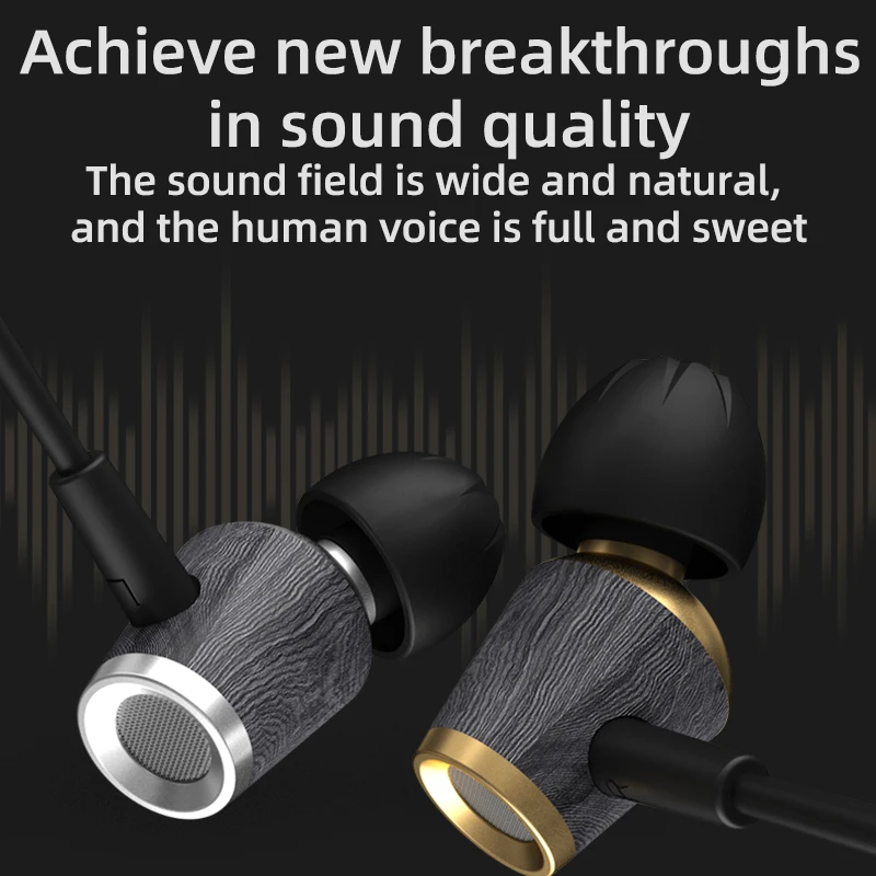

CCA CST Wooden Headset In Ear Bass Sport Wired Earphones 1DD Dynamic HiFi Monitor Noice Cancelling Headphones With Microphone