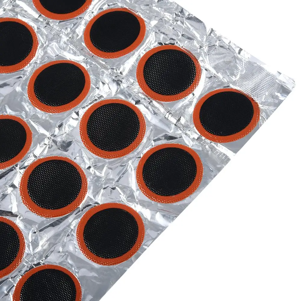 

49pcs Circular Rubber Tyre Patches for Bike Tire Patch Repair Inner Tubes Airbeds Inflatable Craft Mattresses and Swimming Ring