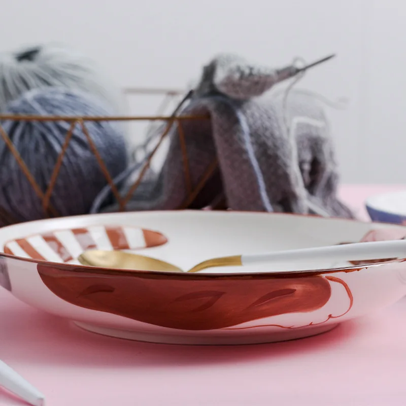 Милые кошки обеденная тарелка домашний декор керамические тарелки для суши Ins