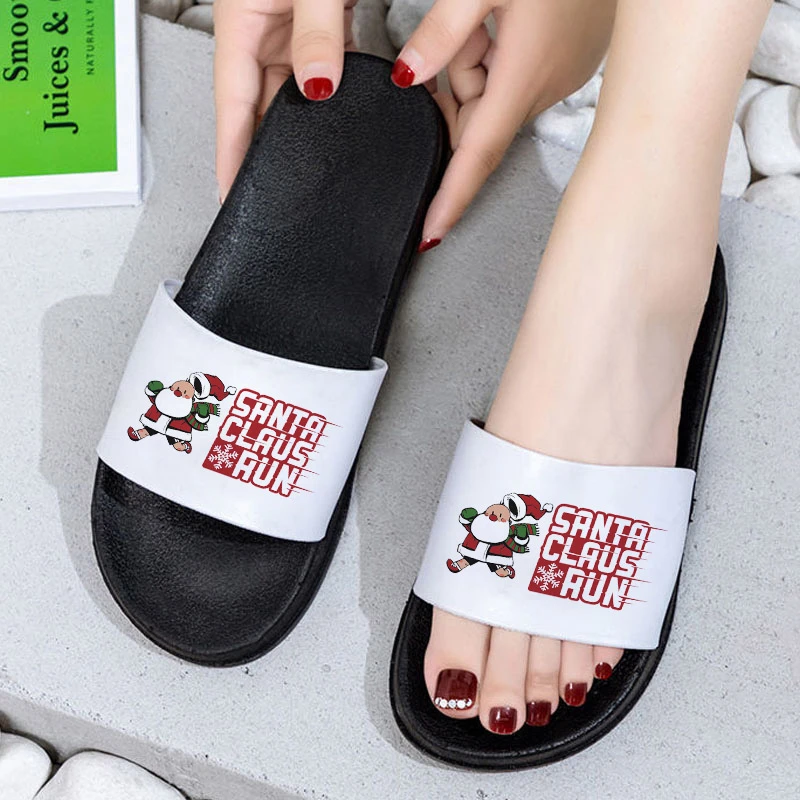 

Fun Santa Claus Slippers Lady Casual slippers Female 2021 Summer Soft Flip Flops Women Family Slippers Comfort Slipper
